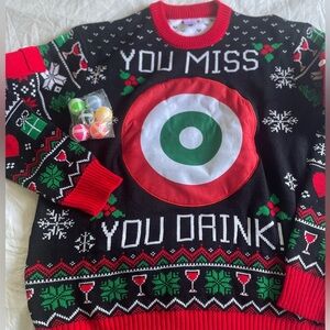 Christmas Sweater with drinking game attached